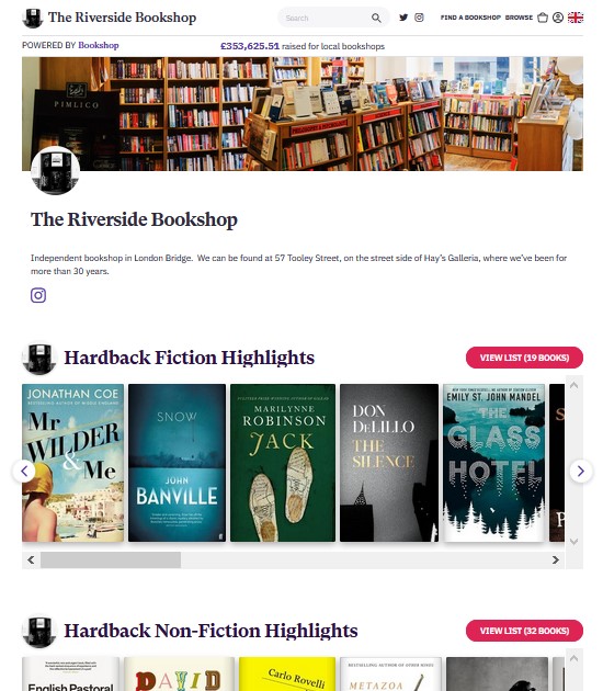 Riverside Bookshop Online