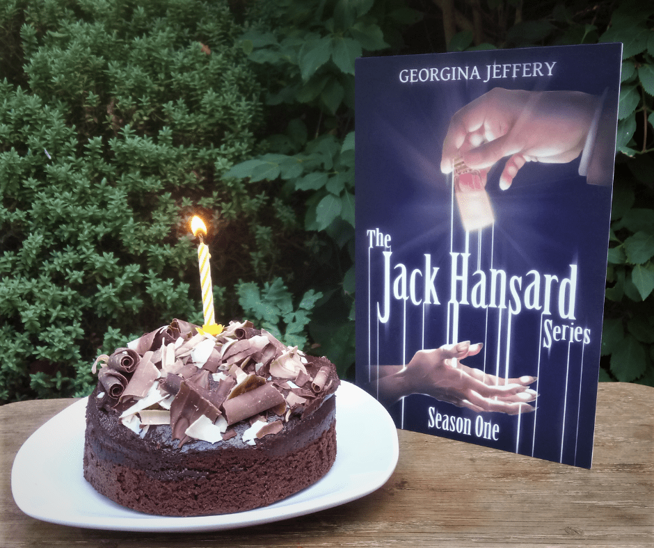 Jack Hansard book with birthday cake